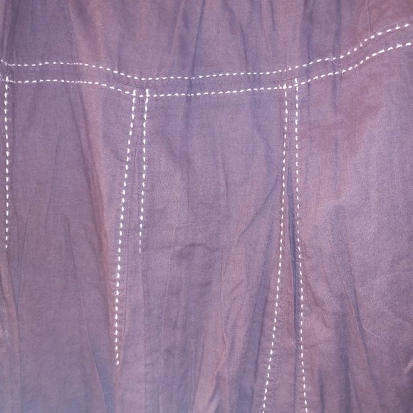 Vintage Y2K Fairy Maxi Skirt Old Navy Embroidered Whimsigoth Brown Hippie 14 90s - Picture 2 of 3